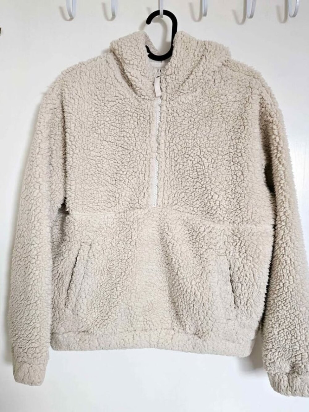 Mondetta Girl's Youth 1/2 Zip Pullover Hoodie Top Beige